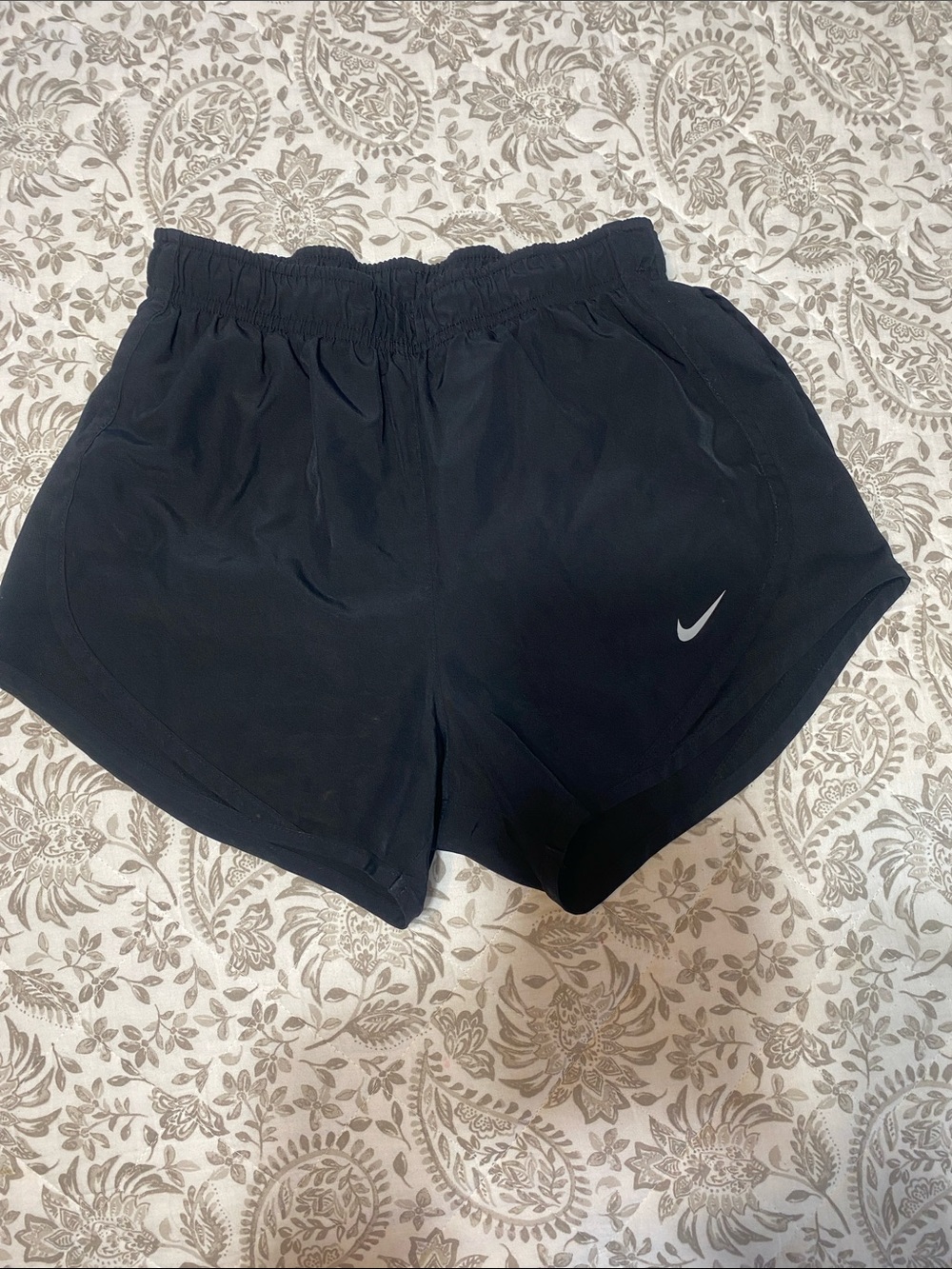 Nike Black Women's Athletic Shorts with Swoosh Logo